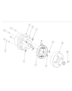 Brake Motor Mount And Hub Diagram and Parts List for M60-KW LC-53BB5GFX750-29HP-DFI-OHV-LC Cub Cadet Lawn Tractor